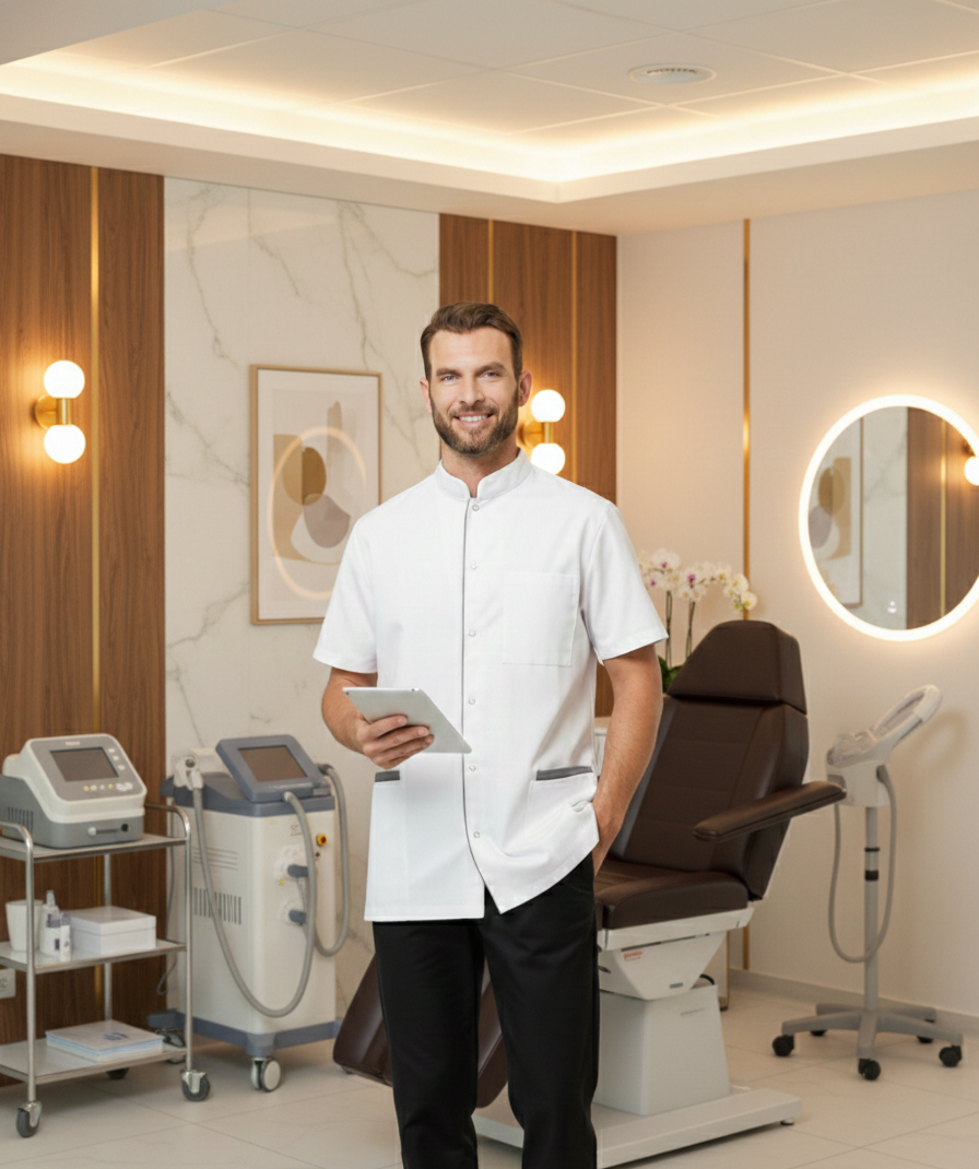 Blouse Médicale Homme Boutons-Pression WK
