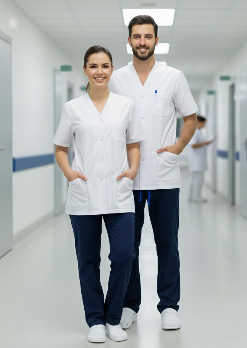 Blouse Médicale Unisexe Boutons Pression VELILLA