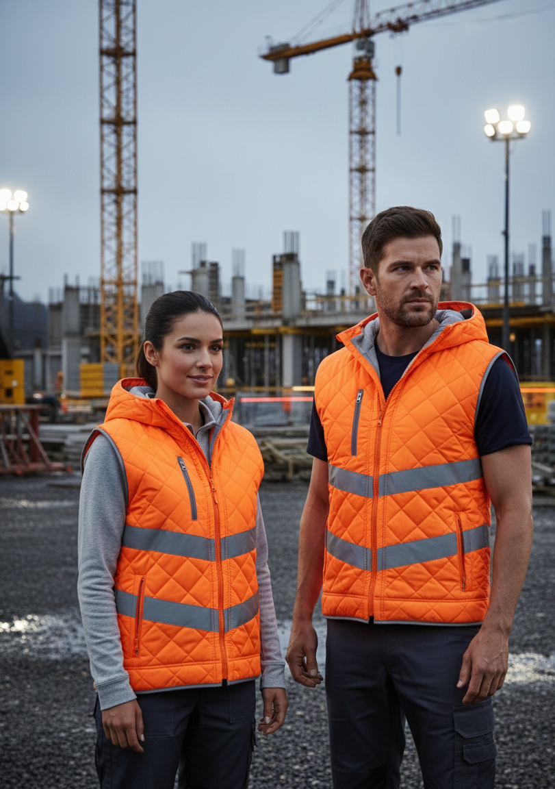 Bodywarmer de Travail Haute Visibilité Unisexe Matelassé YOKO