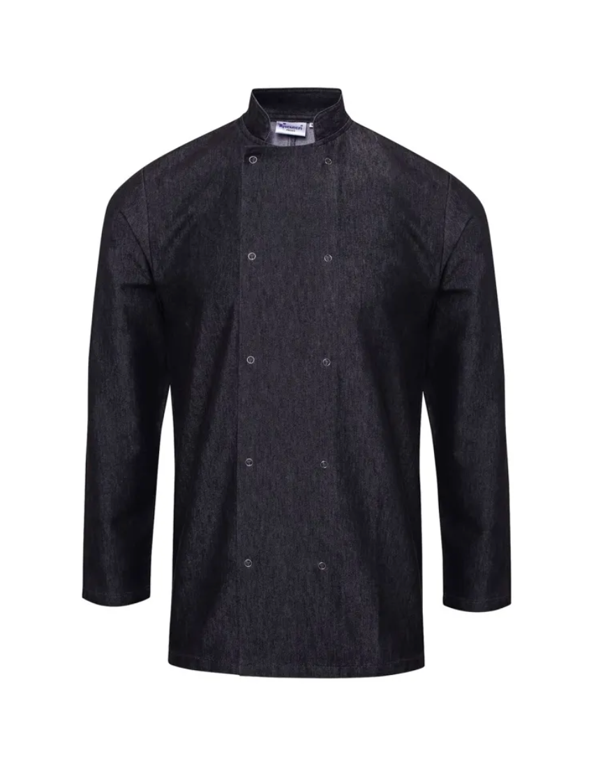 Veste de Cuisine Homme Manches Longues en Denim PREMIER