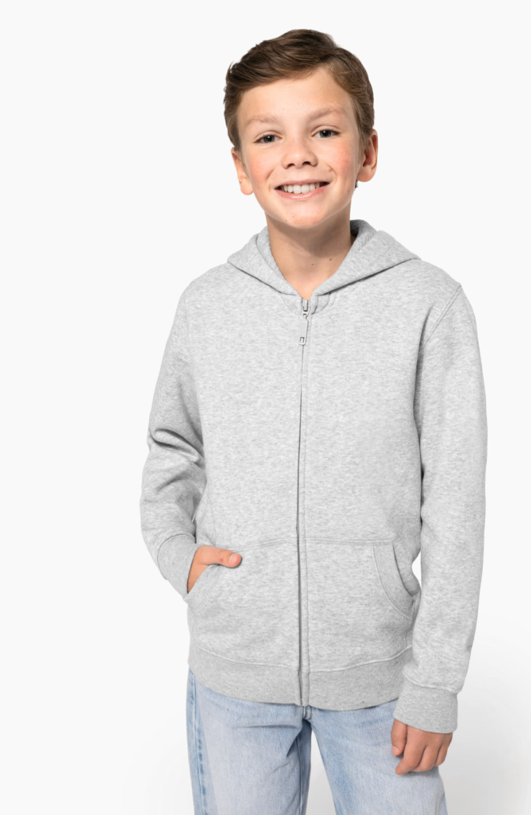 Veste à Capuche de Sport Enfant Unisexe Polycoton KARIBAN