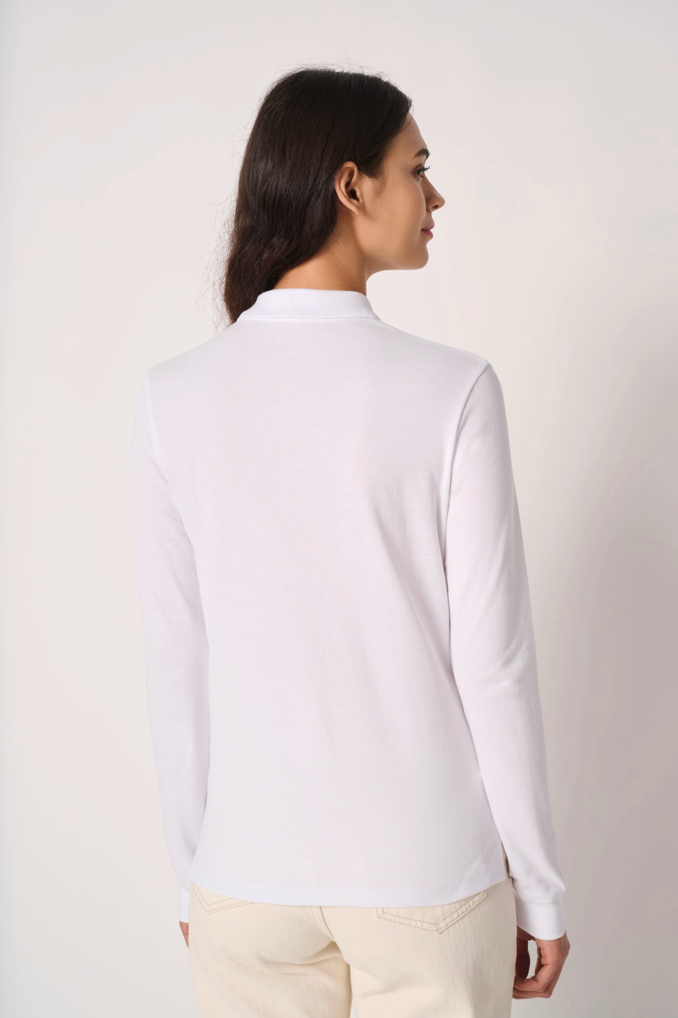 Polo Manches Longues Femme 100% Coton Piqué IDEAL BASIC BRAND