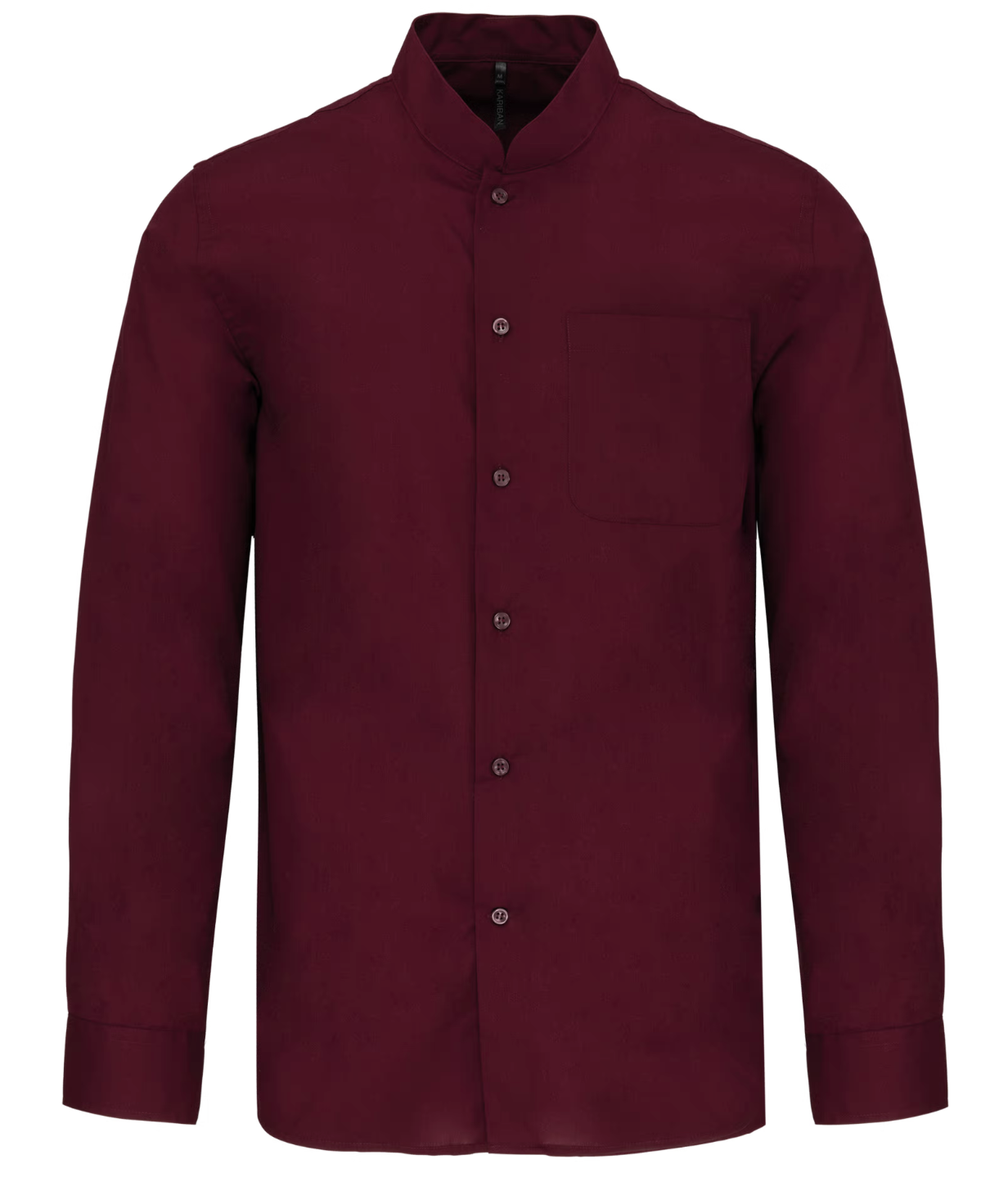 Chemise de Service Homme Manches Longues Col Mao KARIBAN