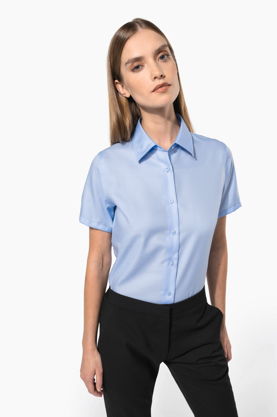 Chemise de Service Femme Manches Courtes Sans Repassage KARIBAN