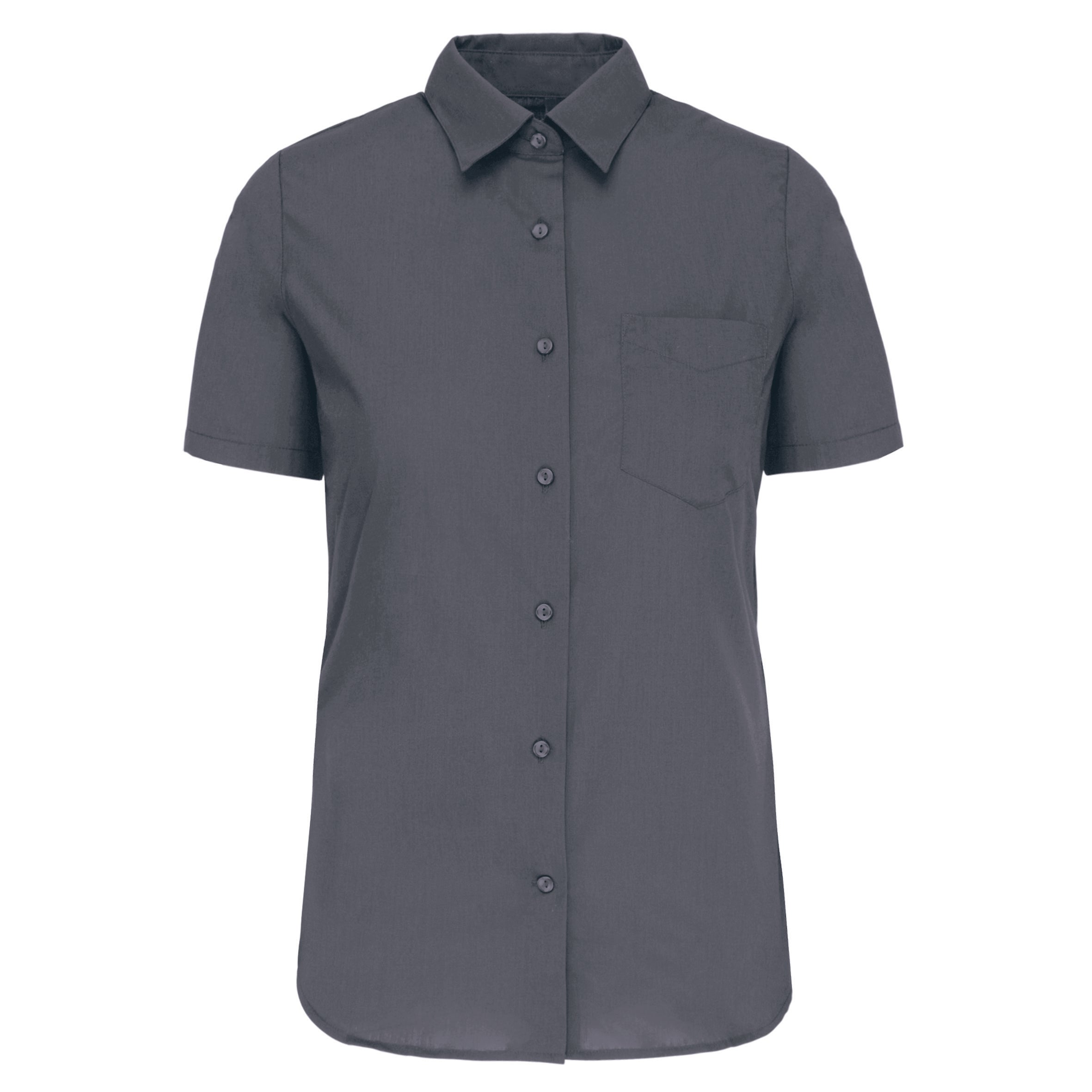 Chemise Service Femme Grise Manches Courtes KARIBAN | Tenues Pro