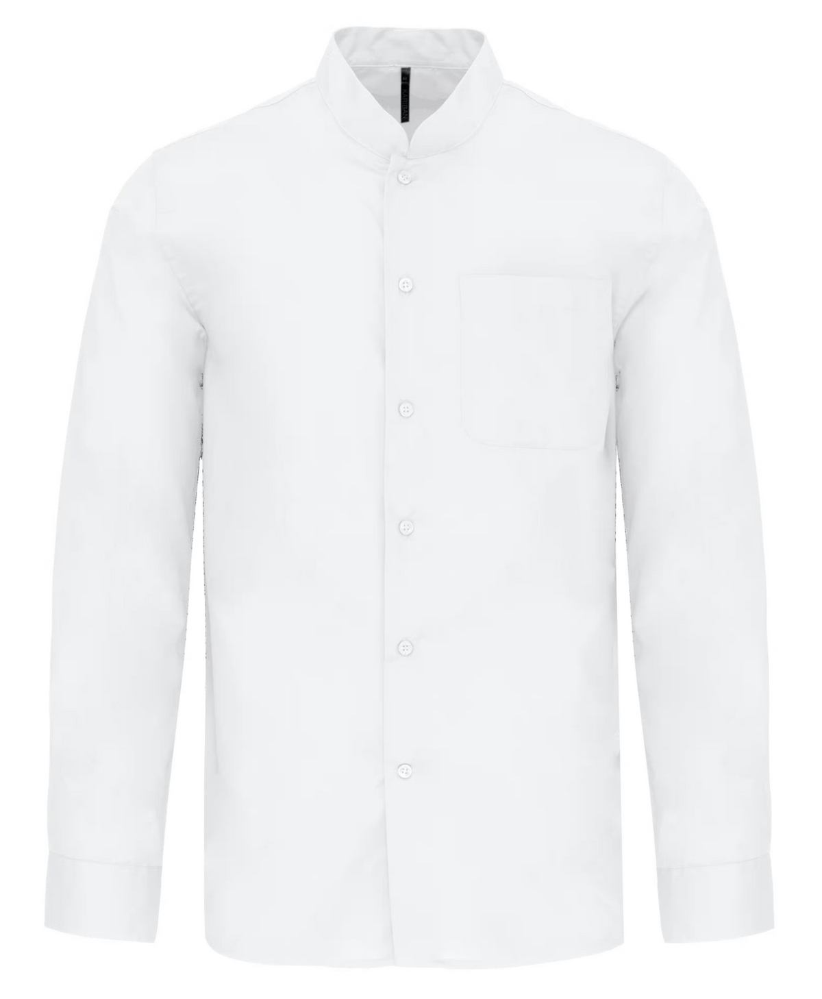 Chemise Service Homme Blanc Col Mao Manches Longues KARIBAN | Tenues Pro