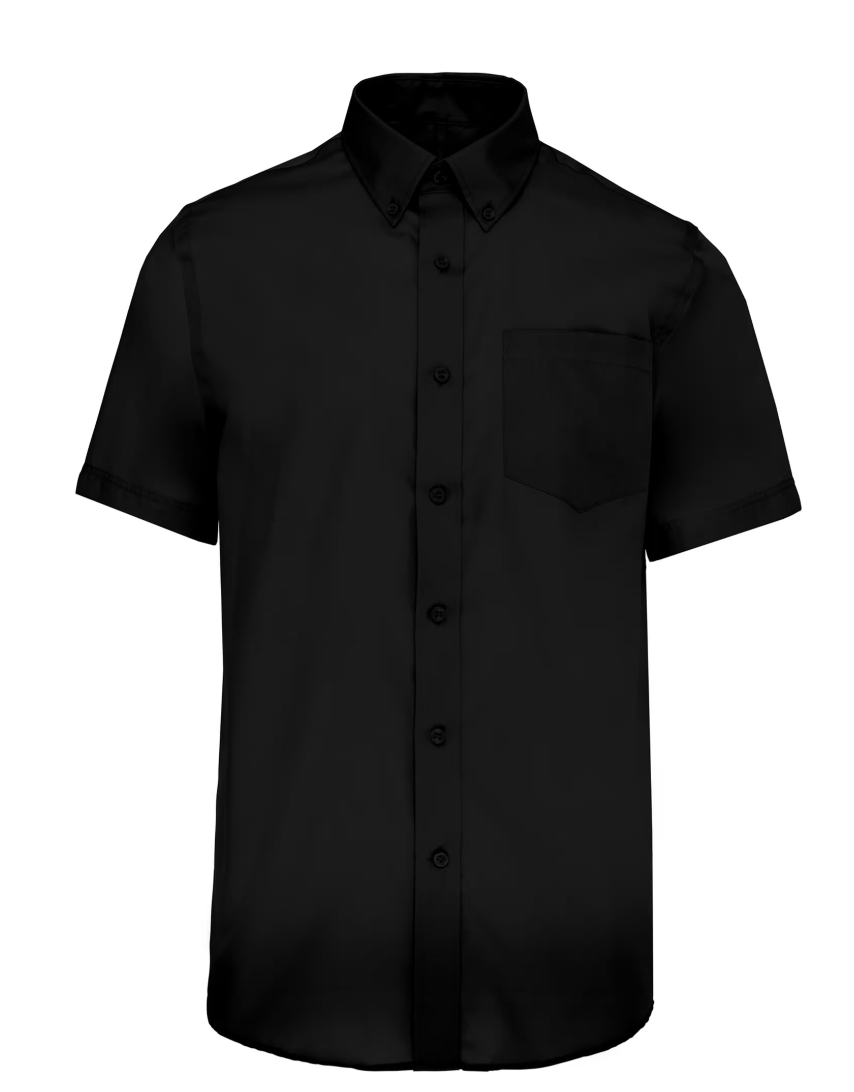 Chemise Service Homme Noire Sans Repassage KARIBAN | Tenues Pro