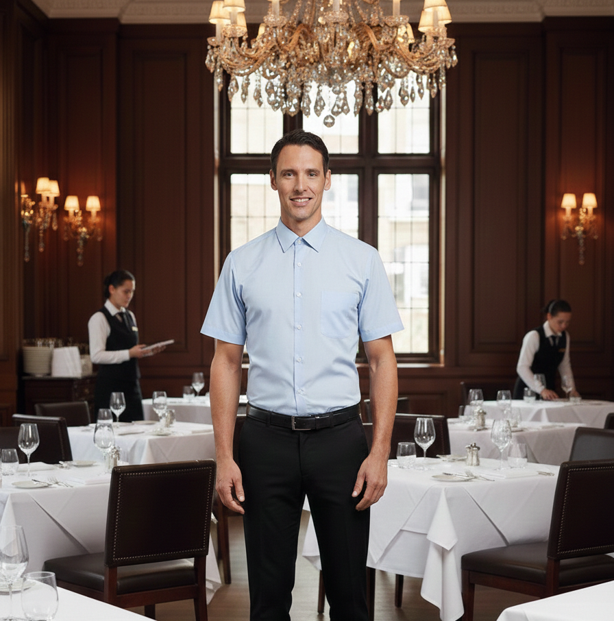 Chemise de Service Homme Manches Courtes Brook Taverner