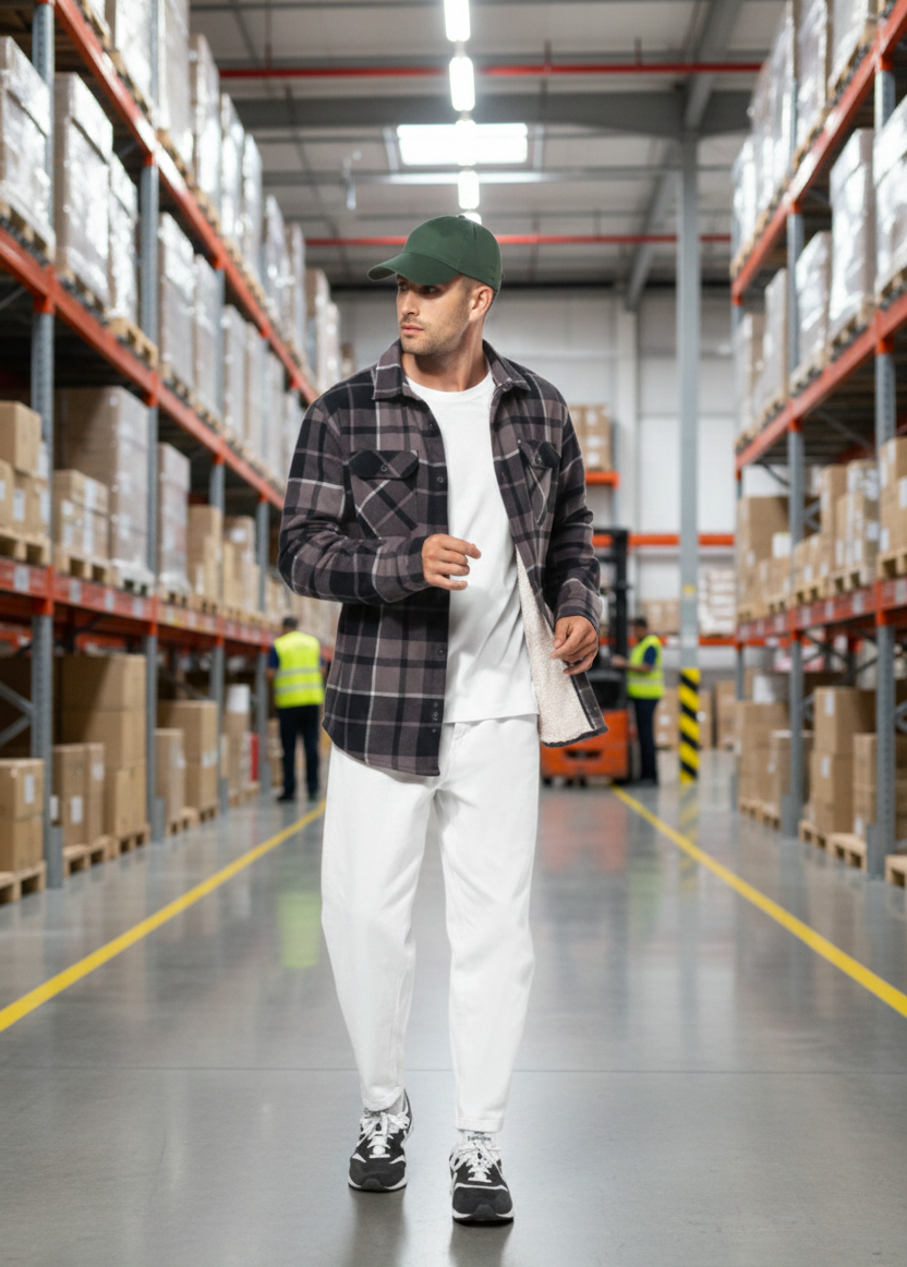 Chemise de Travail Homme Doublée Sherpa KARIBAN