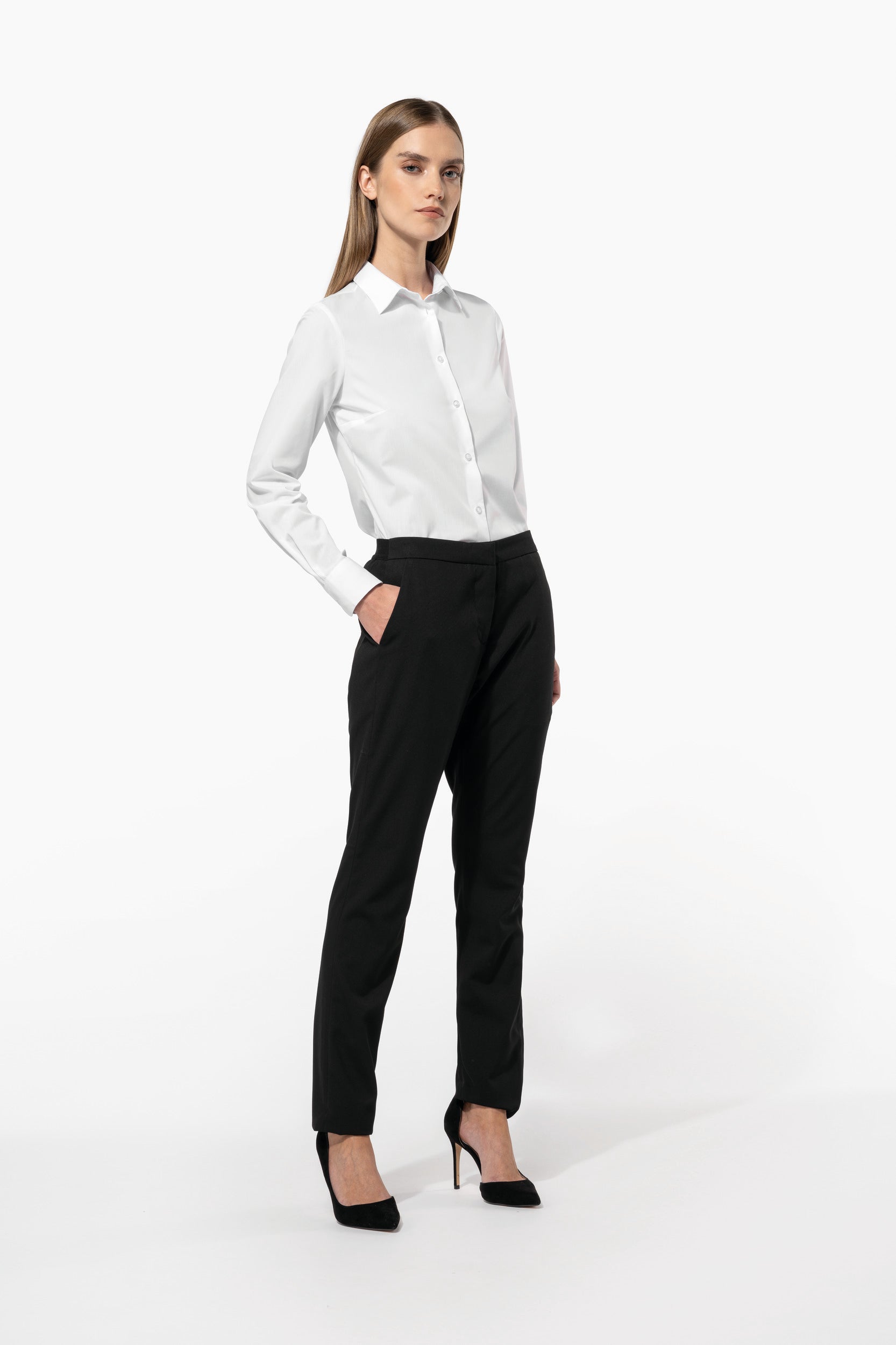 Chemise de Service Femme Manches Longues Sans Repassage KARIBAN