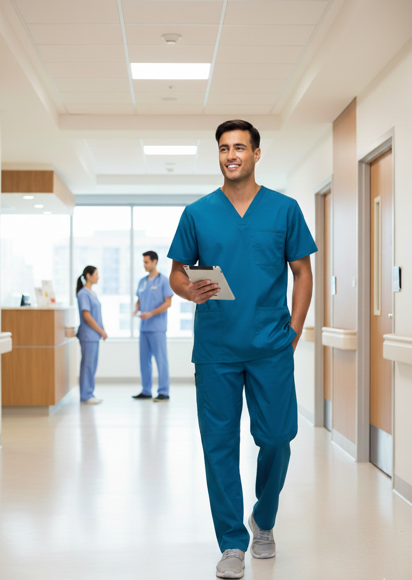 Pantalon Médical Homme Cargo à Braguette CHEROKEE