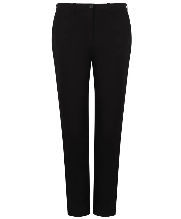 Pantalon Service Femme Chino Stretch Noir HENBURY | Tenues Pro