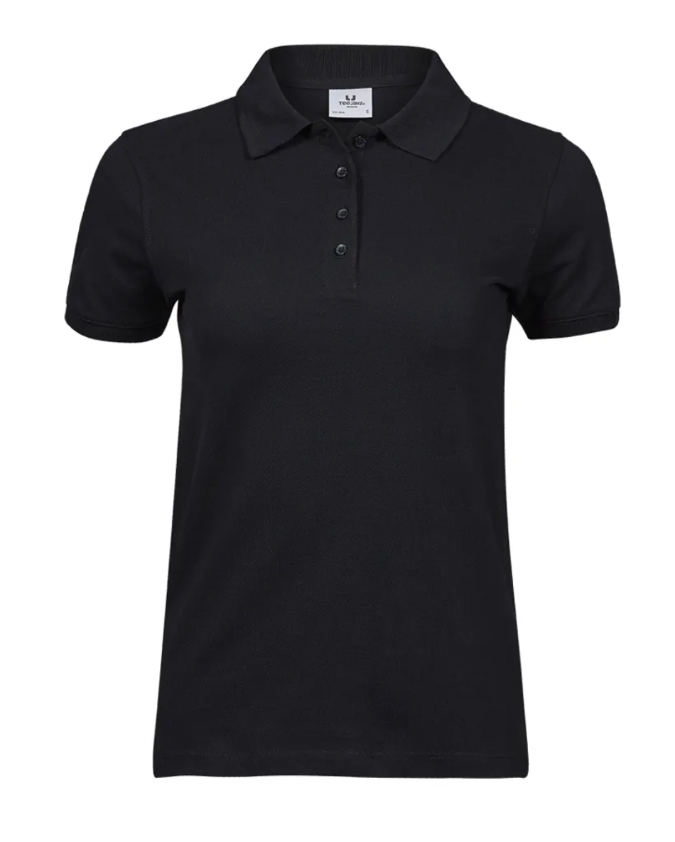 Polo Noir Manches Courtes Femme 100% Coton Piqué TEE JAYS | Tenues Pro