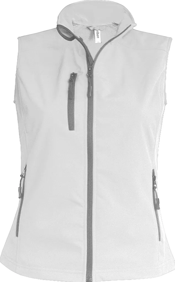 Softshell Sans Manches Femme BLANC 3 Couches KARIBAN | Tenues Pro
