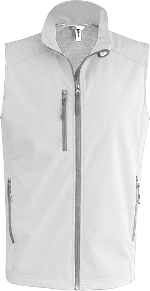 Softshell Sans Manches Homme BLANC 3 Couches KARIBAN | Tenues Pro