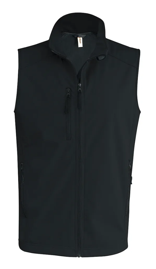 Softshell Sans Manches Homme NOIR 3 Couches KARIBAN | Tenues Pro