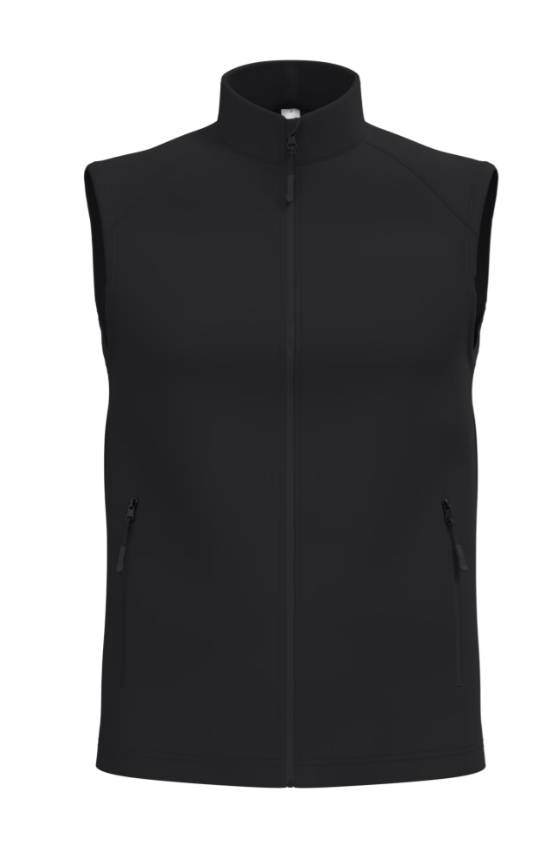 Softshell Sans Manches Unisexe 2 Couches NOIR IDEAL BASIC BRAND | Tenues Pro