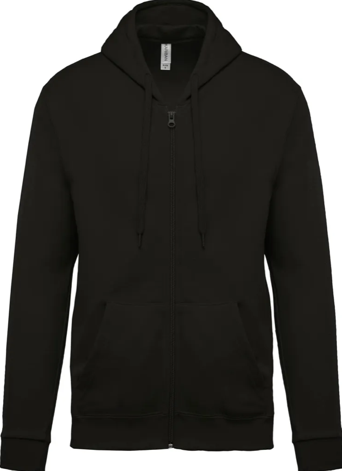 Sweat à Capuche Unisexe avec Zip GRIS FONCE KARIBAN | Tenues Pro