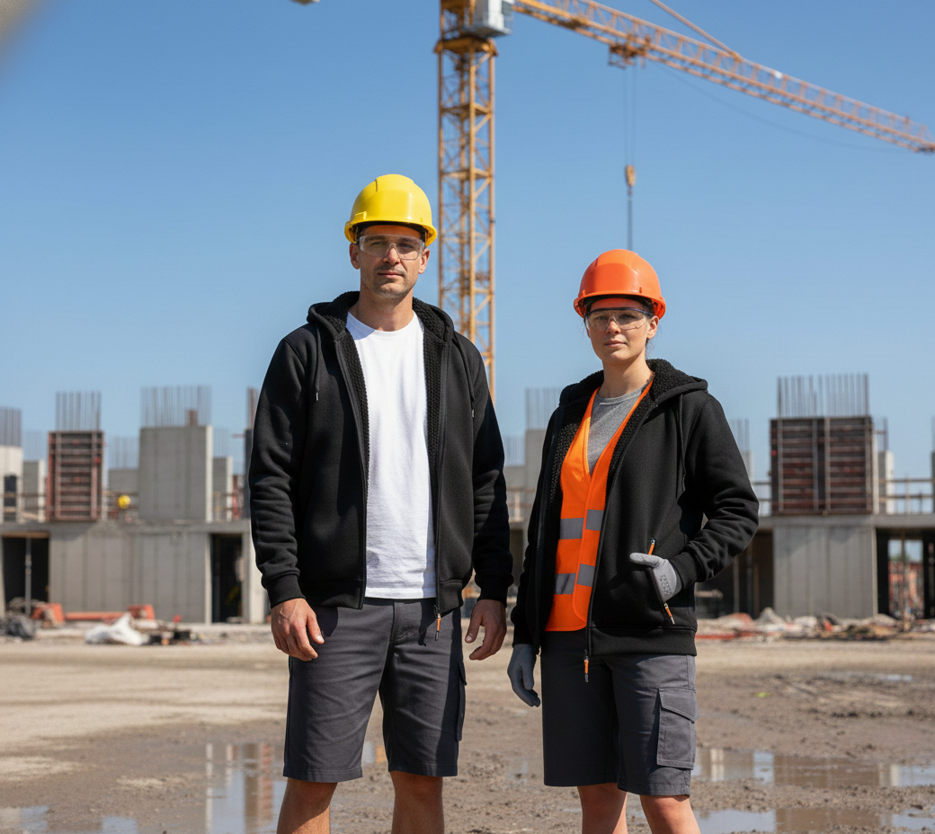 Sweat à Capuche de Travail Unisexe avec Zip OTIS-HEROCK