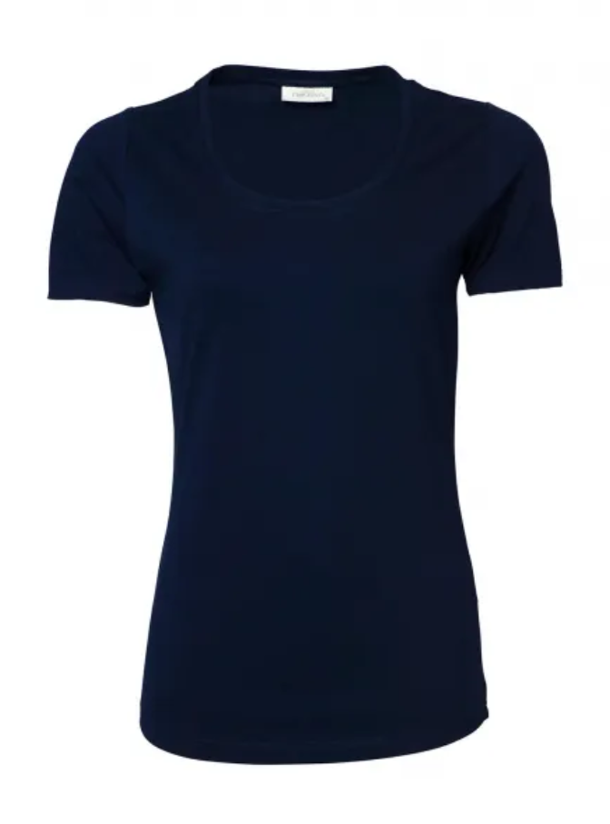 T-shirt Bleu Navy Manches Courtes Femme Luxury TEE JAYS | Tenues Pro