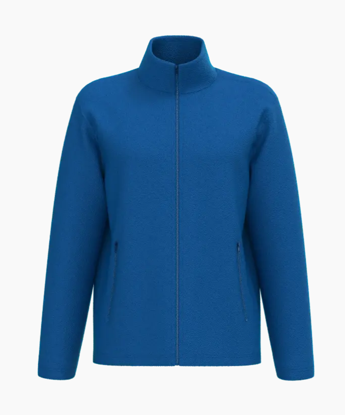 Veste Polaire Unisexe BLEU avec Zip IDEAL BASIC BRAND | Tenues Pro
