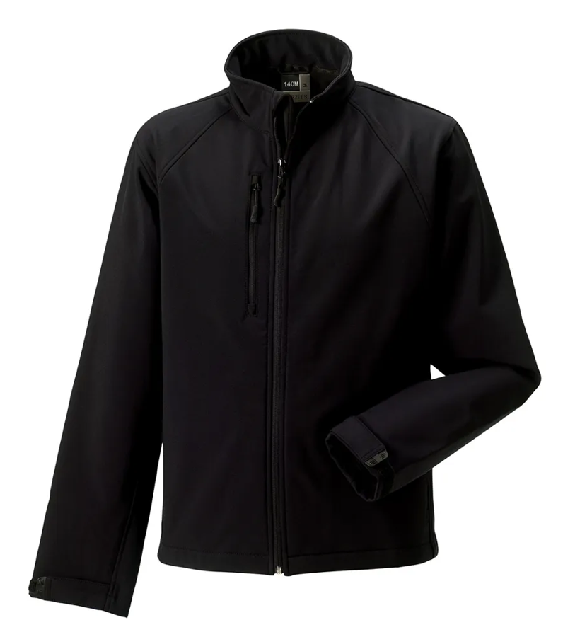 Veste Softshell Manches Longues Homme NOIR Premium RUSSELL | Tenues Pro
