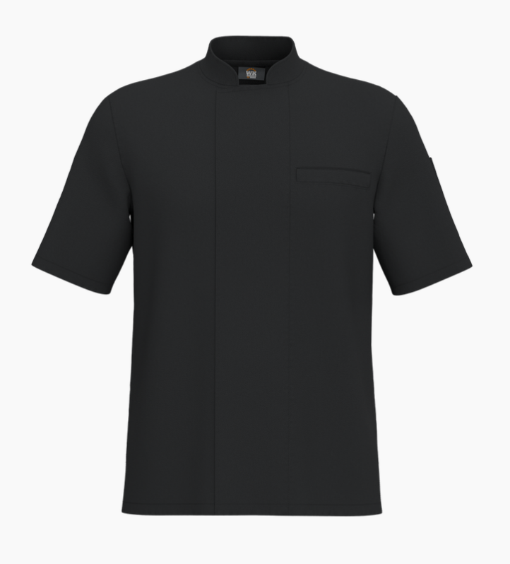 Veste de Cuisine Noire Unisexe Écoresponsable & Respirante WK | Tenues Pro