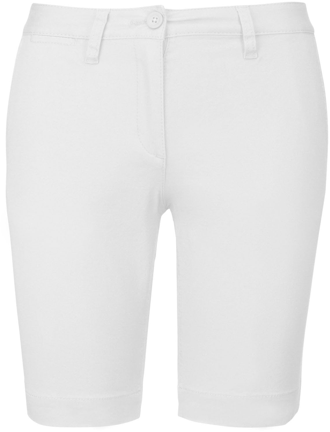 Bermuda Service Femme Chino Blanc KARIBAN | Tenues Pro