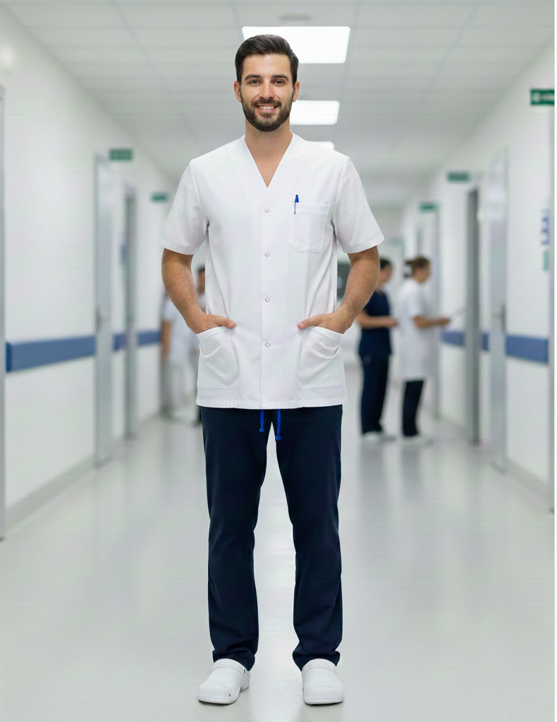 Blouse Médicale Unisexe Boutons Pression VELILLA