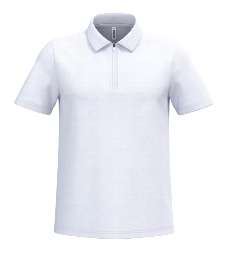 Polo de Sport Homme Col Zip 100% Polyester PROACT