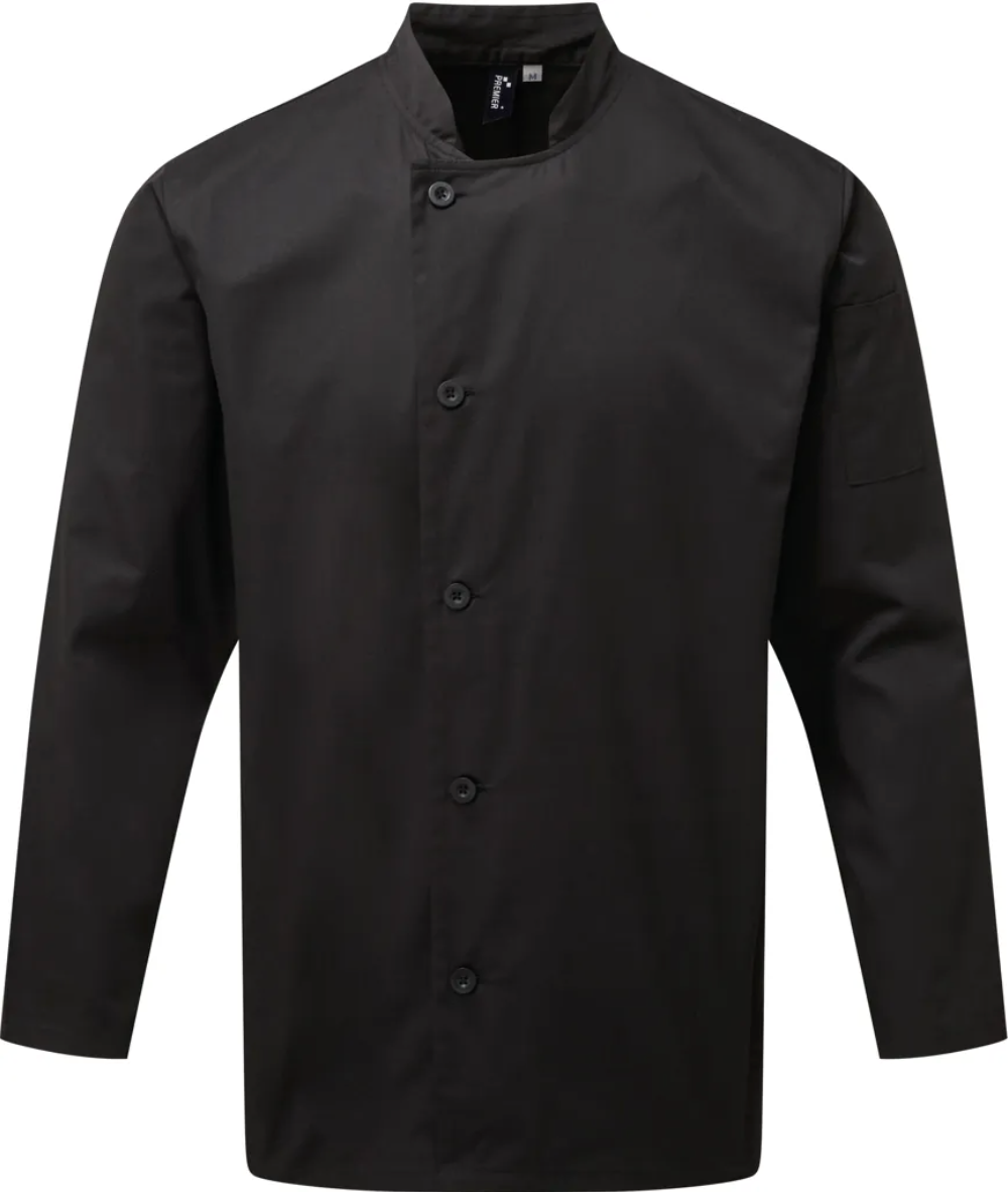 Veste de Cuisine Unisexe Manches Longues & Boutons PREMIER