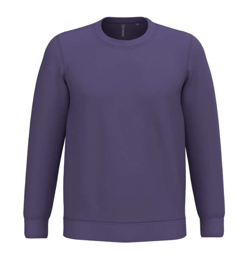 Sweat Sans Capuche de Sport Unisexe Polycoton KARIBAN