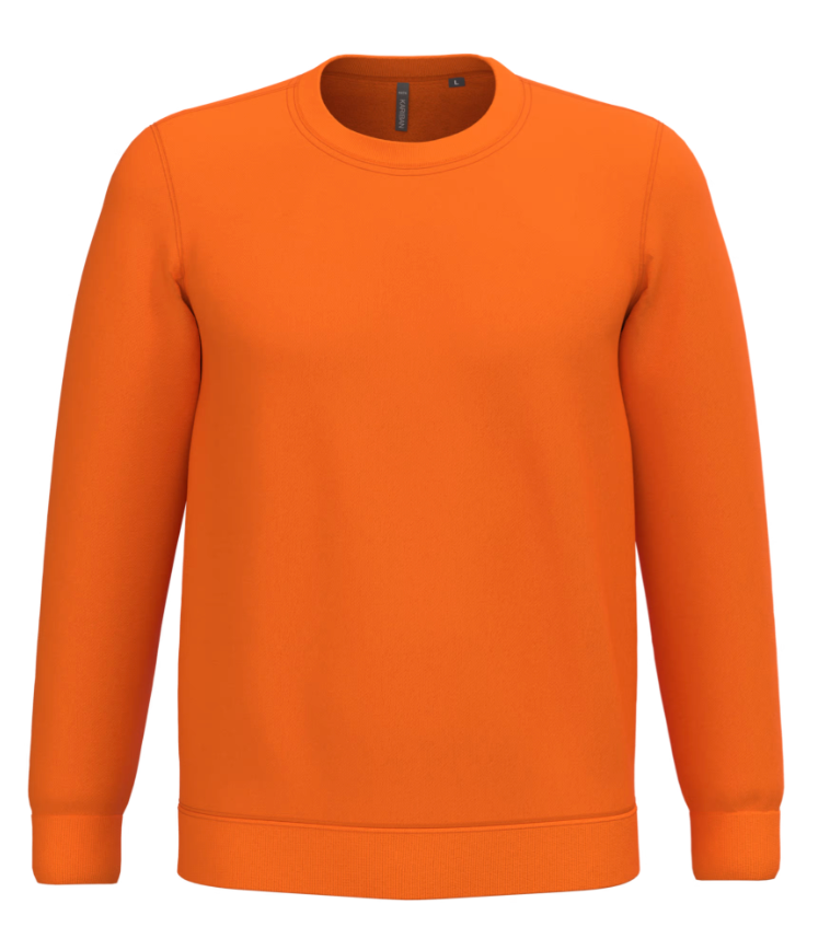 Sweat Sans Capuche de Sport Unisexe Polycoton KARIBAN