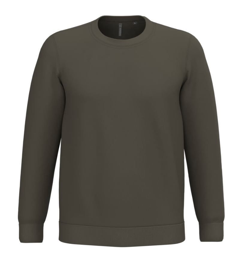 Sweat Sans Capuche de Sport Unisexe Polycoton KARIBAN