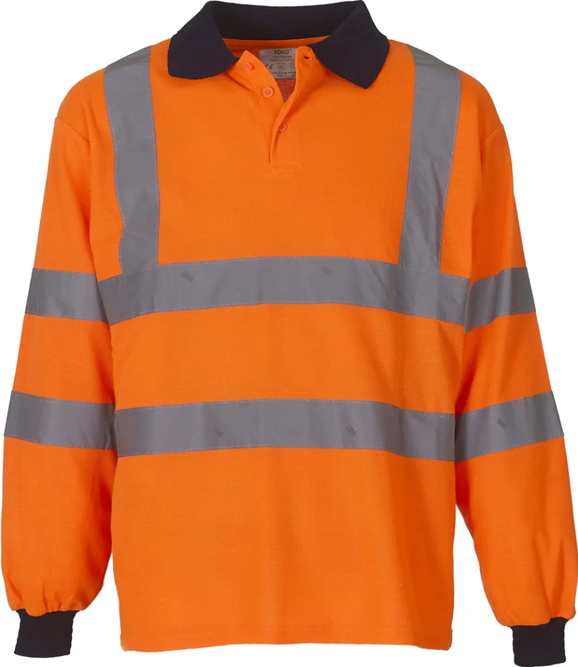 Polo de Travail Haute Visibilité Unisexe Manches Longues YOKO