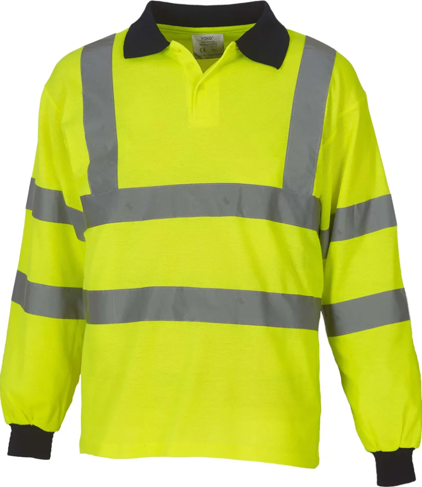 Polo de Travail Haute Visibilité Unisexe Manches Longues YOKO