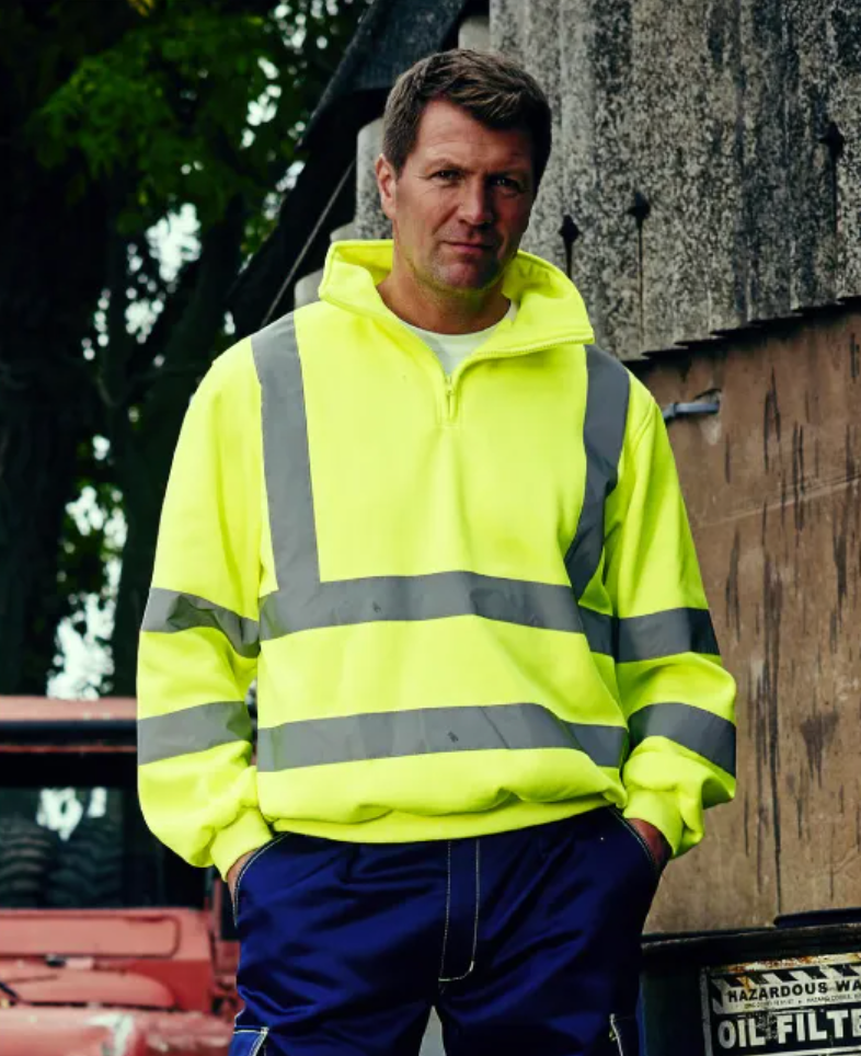 Sweat de Travail Haute Visibilité Homme 1/4 Zip YOKO