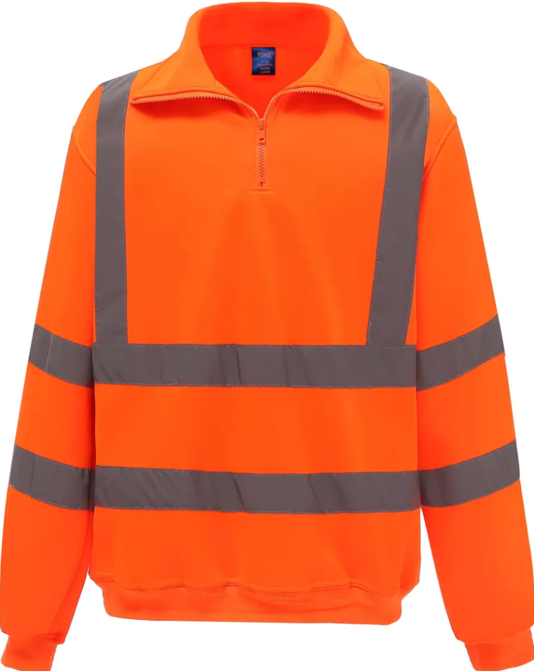 Sweat de Travail Haute Visibilité Homme 1/4 Zip YOKO