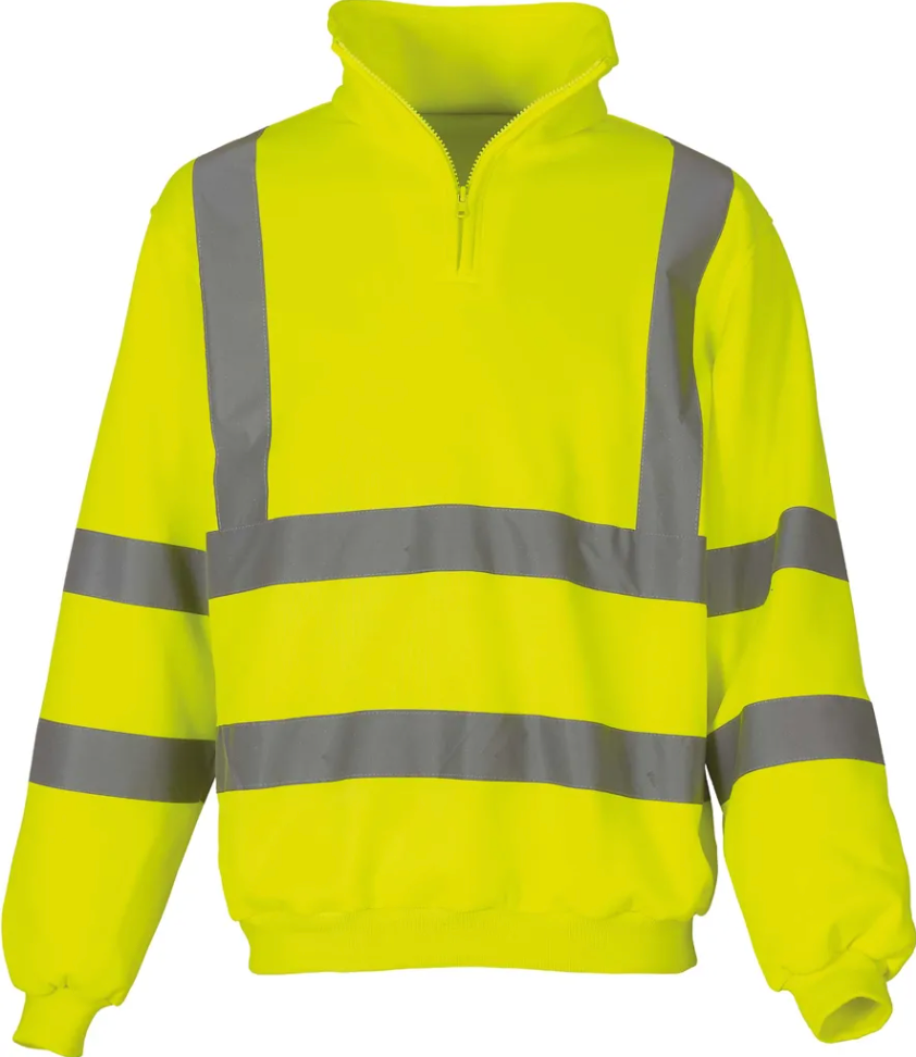 Sweat de Travail Haute Visibilité Homme 1/4 Zip YOKO