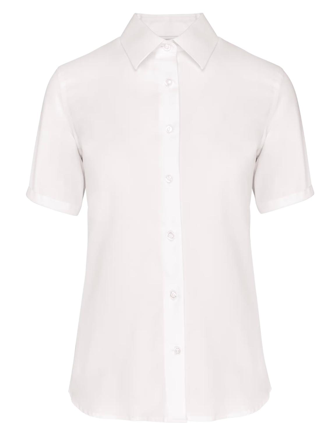 Chemise Service Femme Blanche Sans Repassage Manches Courtes KARIBAN | Tenues Pro