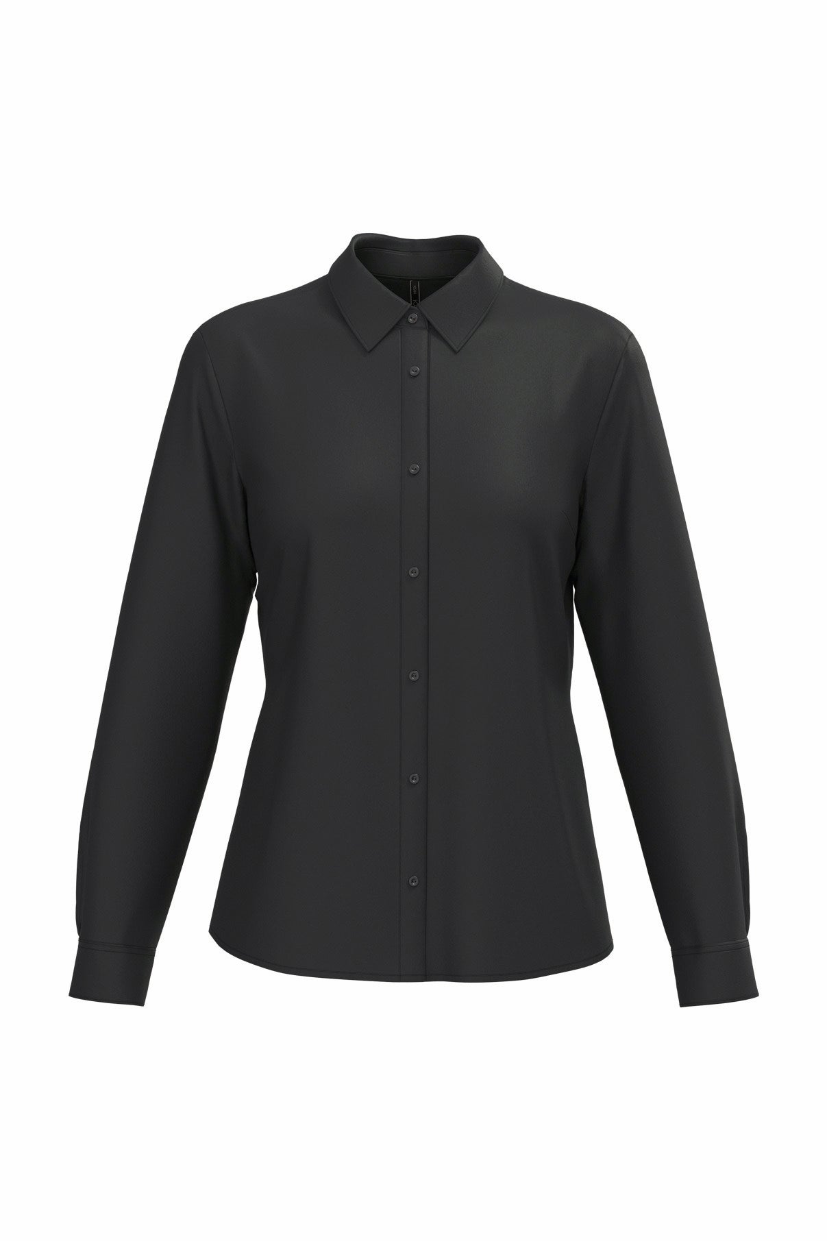 Chemise Service Femme Noire Sans Repassage KARIBAN | Tenues Pro