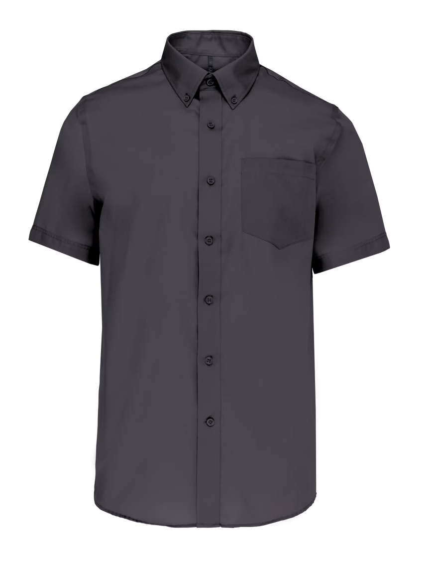 Chemise Service Homme Gris Zinc Sans Repassage KARIBAN | Tenues Pro
