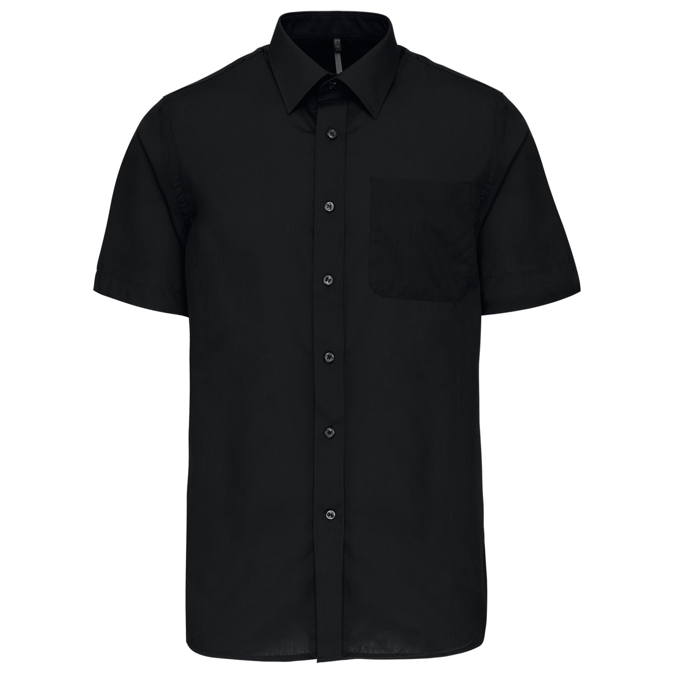 Chemise Service Homme Noire Manches Courtes KARIBAN | Tenues Pro