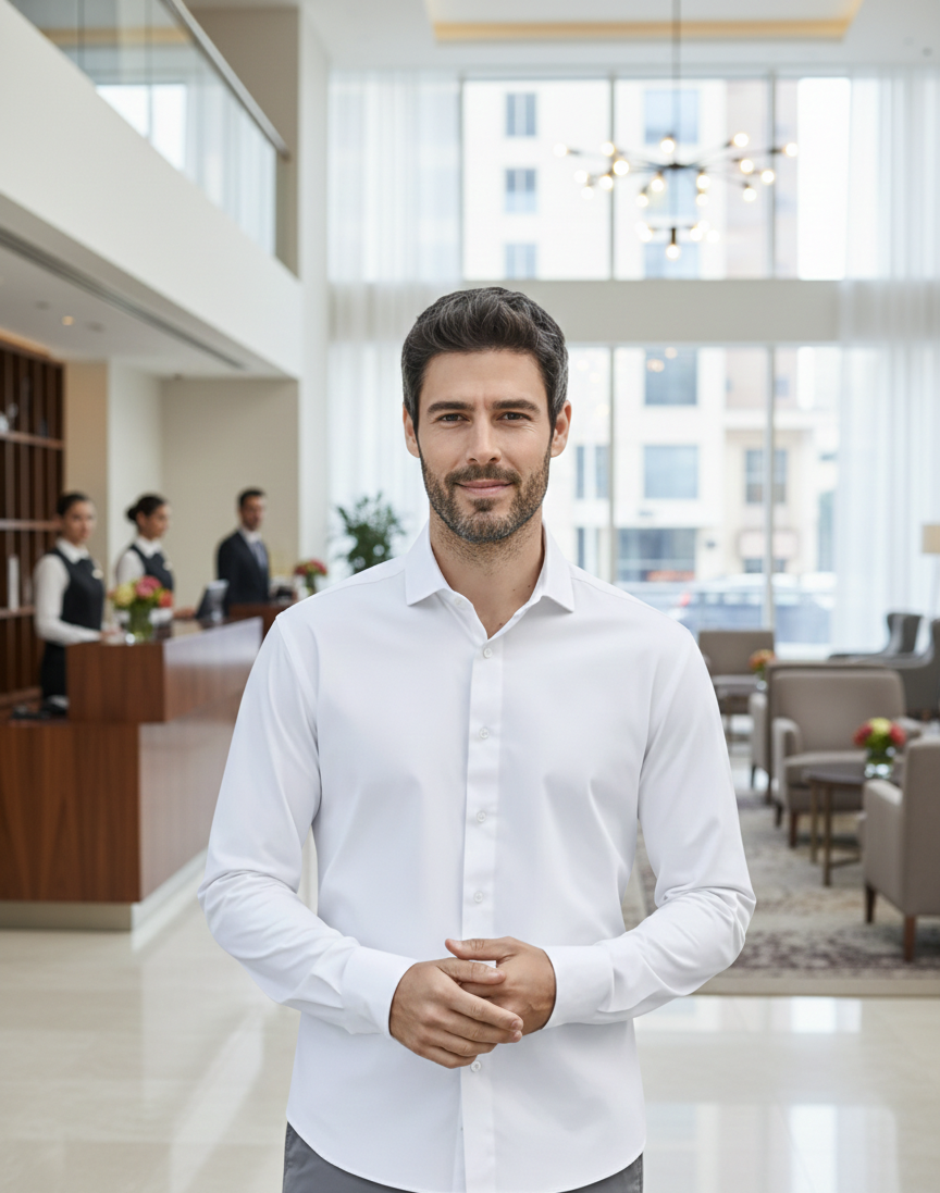 Chemise de Service Homme Manches Longues Active Stretch TEE JAYS