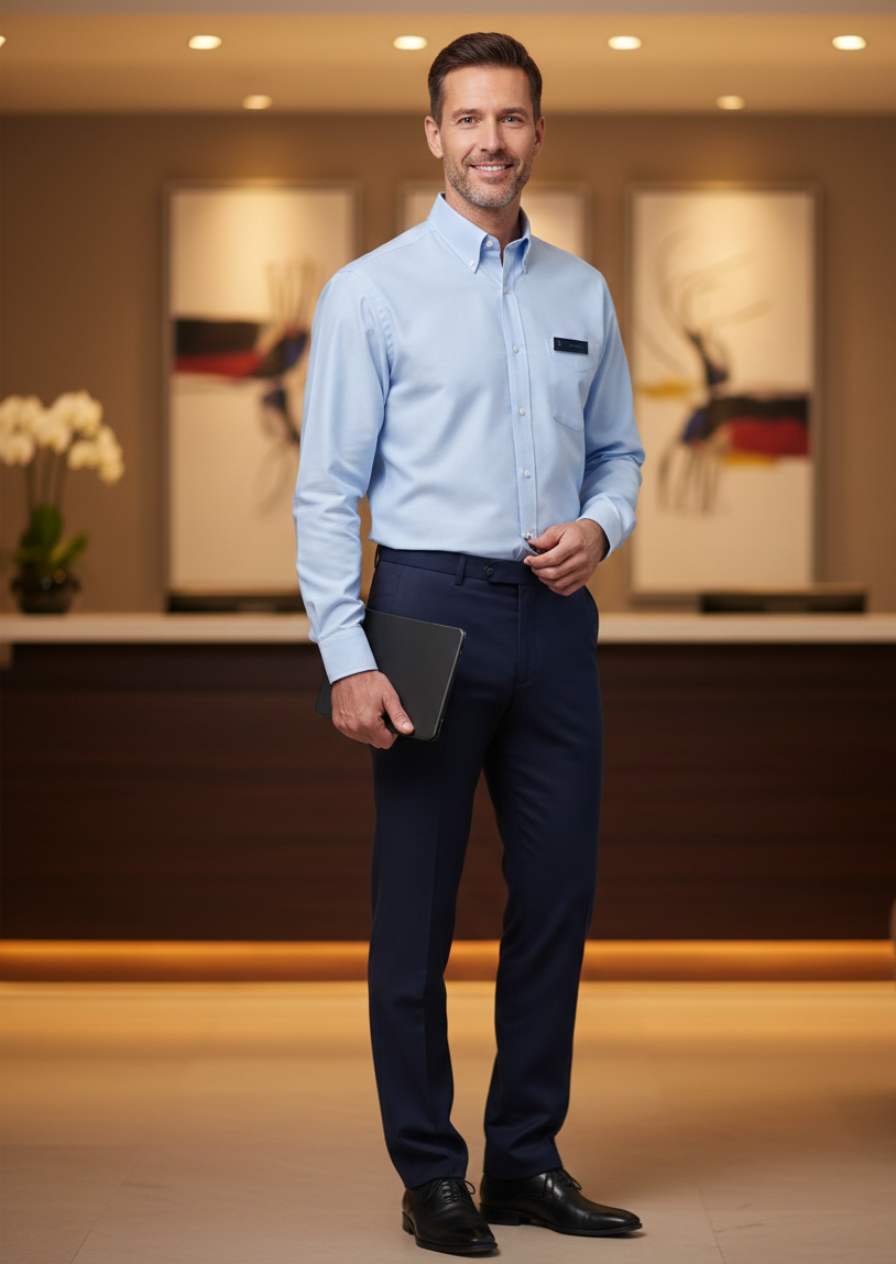 Chemise de Service Homme Manches Longues RUSSEL