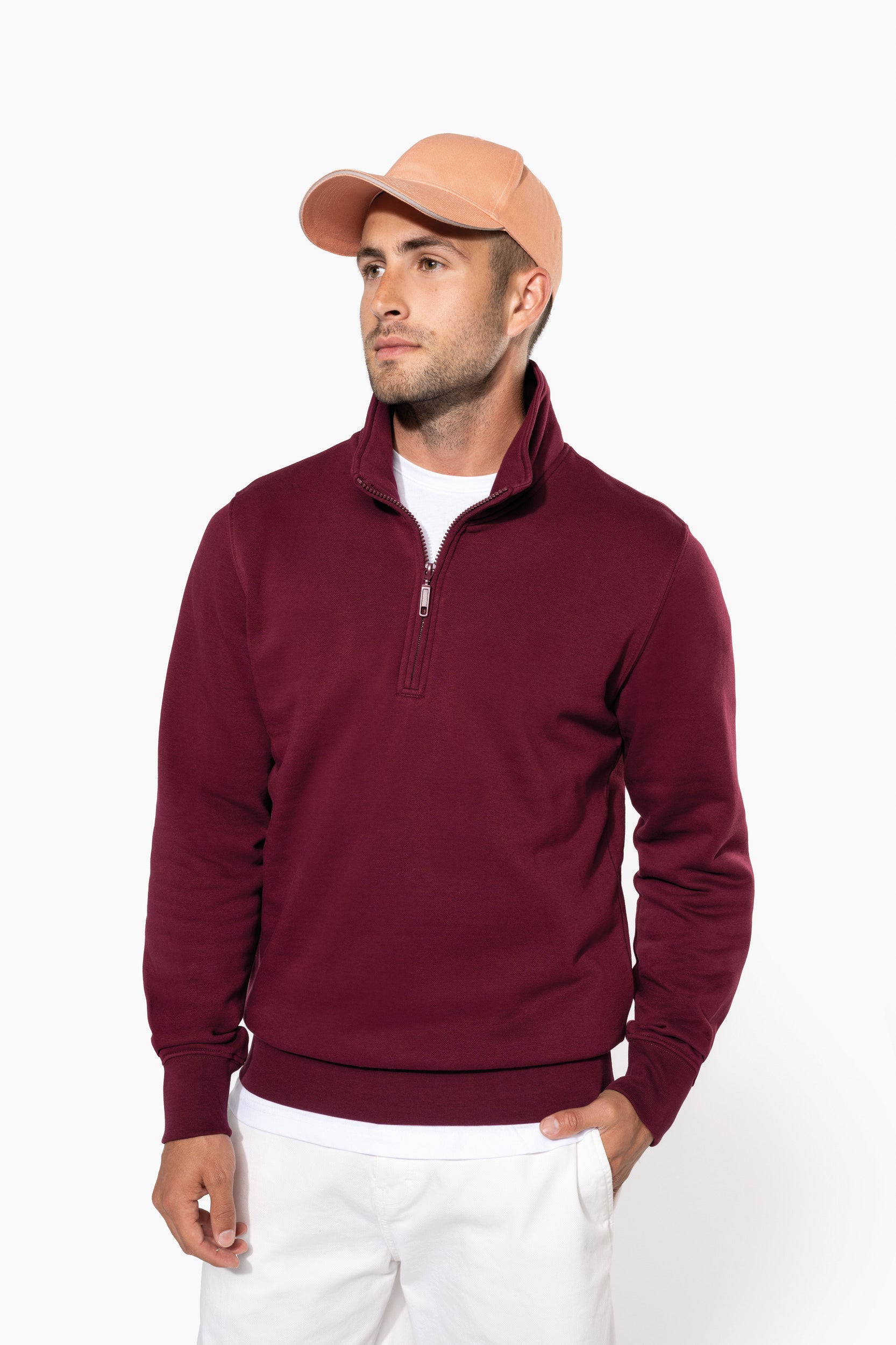 Sweat Sans Capuche de Travail Homme Col Zippé KARIBAN