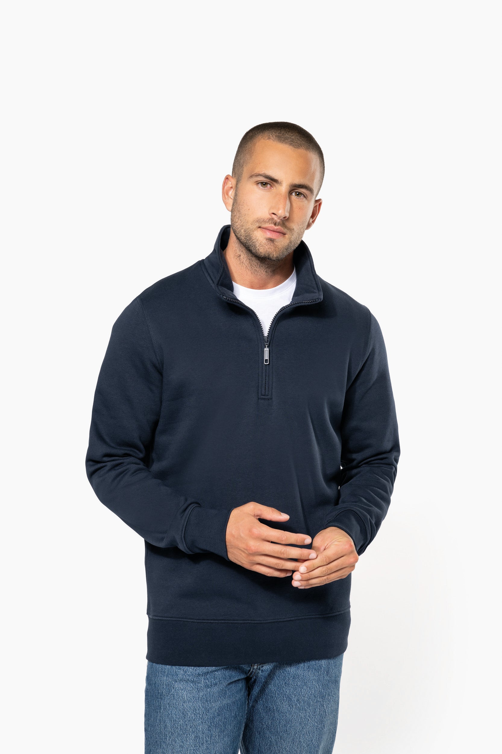 Sweat Sans Capuche de Travail Homme Col Zippé KARIBAN