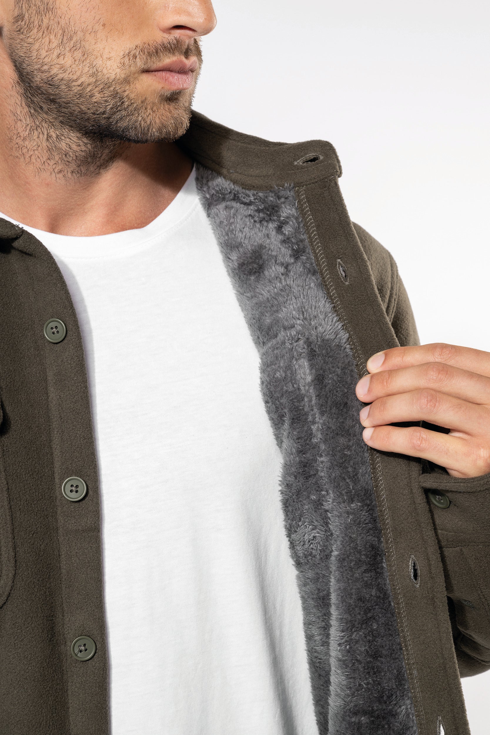 Chemise de Travail Homme Polaire Doublée Sherpa KARIBAN