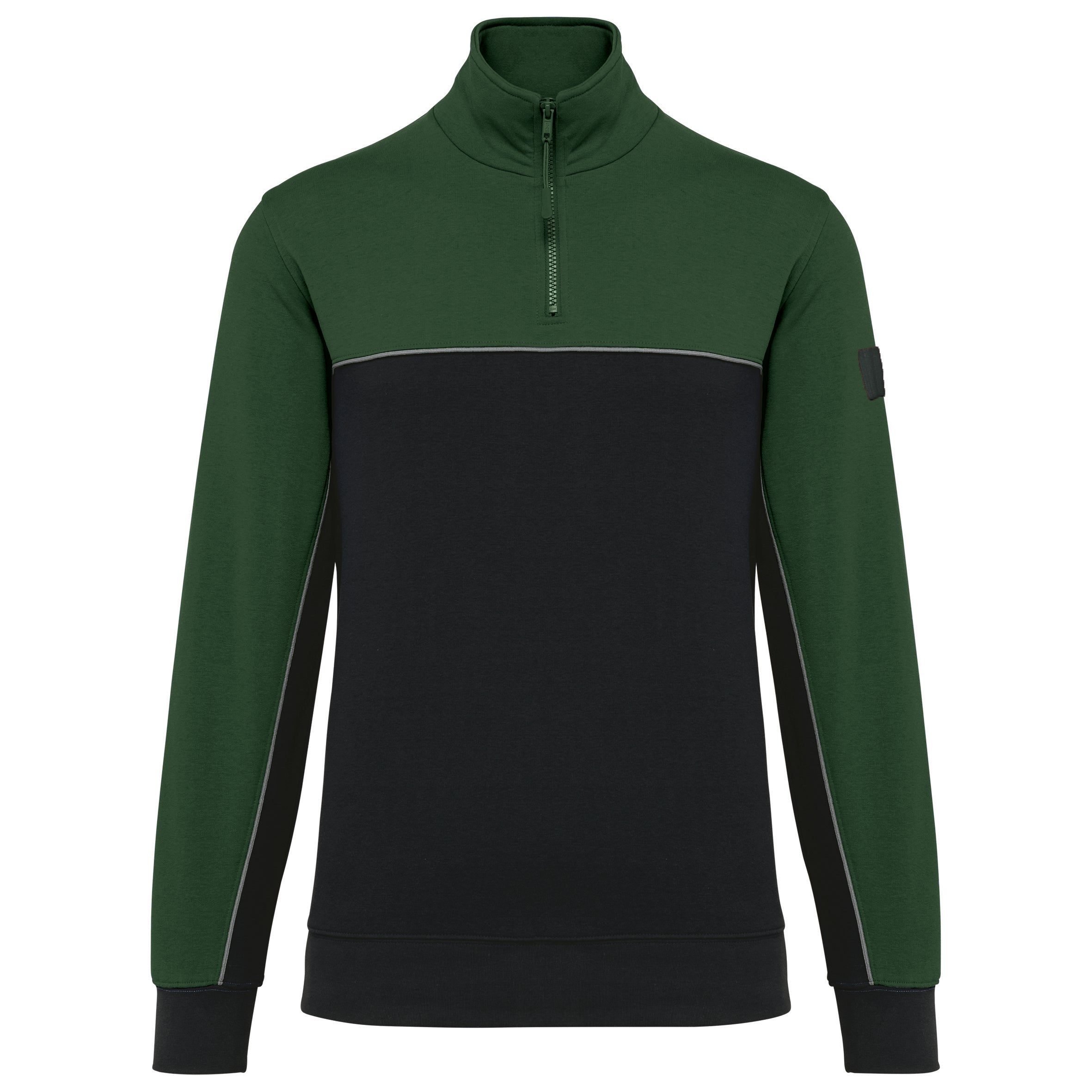 Sweat Sans Capuche de Travail Unisexe Col Zippé WK