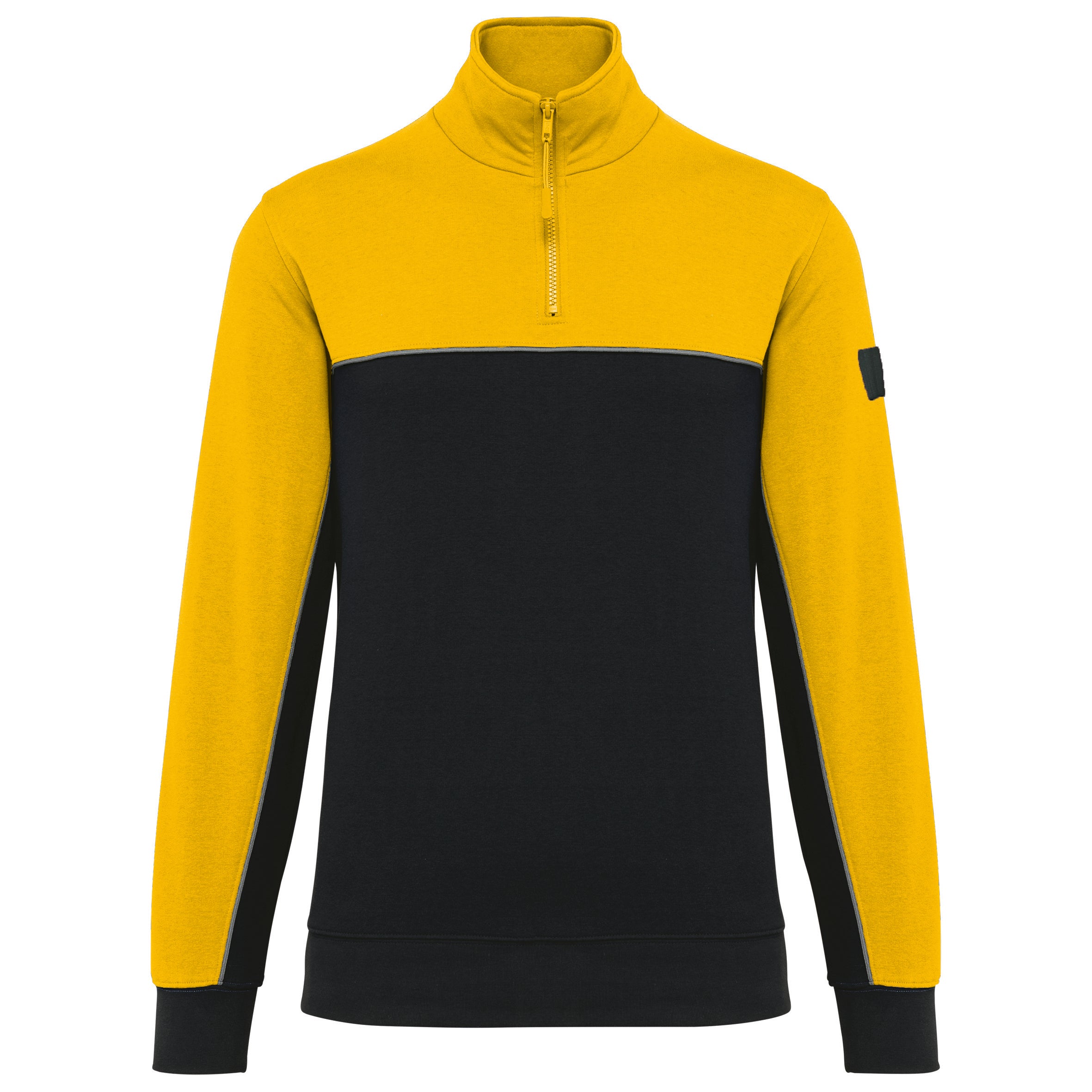 Sweat Sans Capuche de Travail Unisexe Col Zippé WK